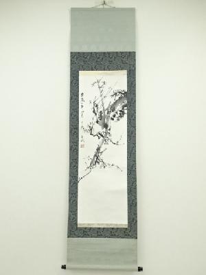 千代筆　梅図　肉筆紙本掛軸